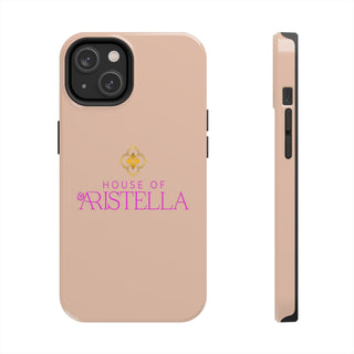 House of Aristella Logo Phone Case in Beige