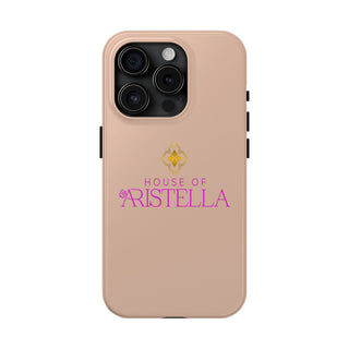 House of Aristella Logo Phone Case in Beige
