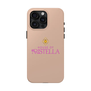 House of Aristella Logo Phone Case in Beige