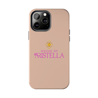 House of Aristella Logo Phone Case in Beige