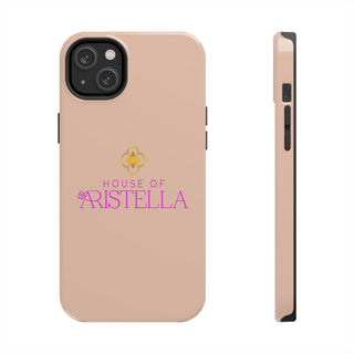 House of Aristella Logo Phone Case in Beige