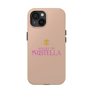 House of Aristella Logo Phone Case in Beige