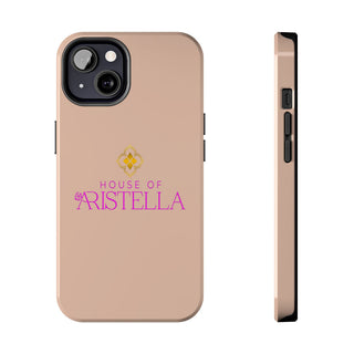 House of Aristella Logo Phone Case in Beige