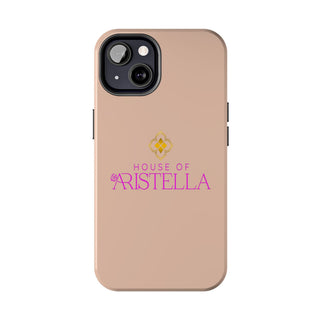 House of Aristella Logo Phone Case in Beige
