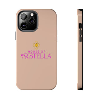 House of Aristella Logo Phone Case in Beige