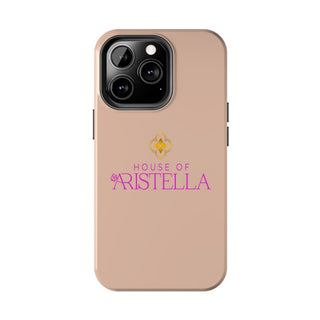 House of Aristella Logo Phone Case in Beige
