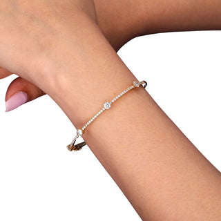 Single Line Diamond Bracelet